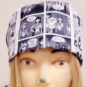 SAILOR MOON ANIME MANGA COMIC STYLE NURSE MEDICAL SCRUB CAP